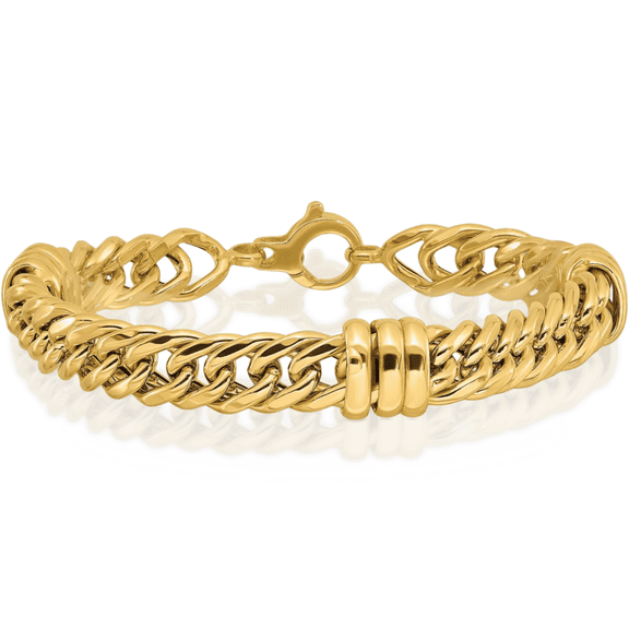 14K Solid Yellow Gold Link Chain Bracelet