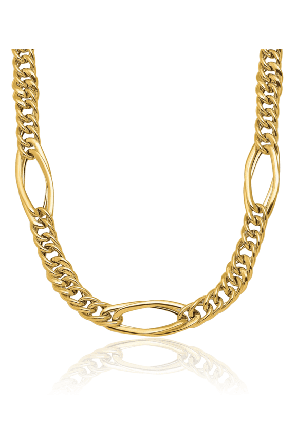 14K Solid Yellow Gold Link Chain Necklace