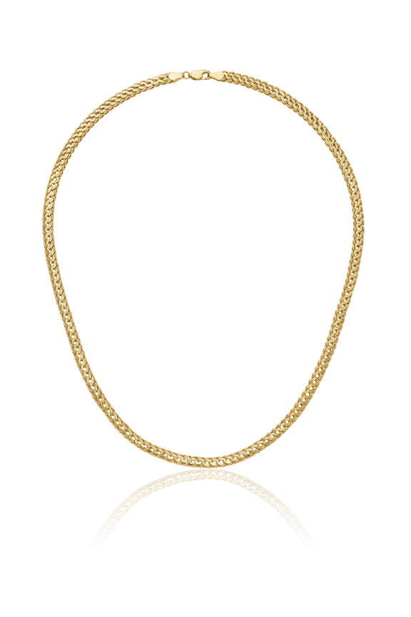 14K Solid Yellow Gold Link Chain Necklace
