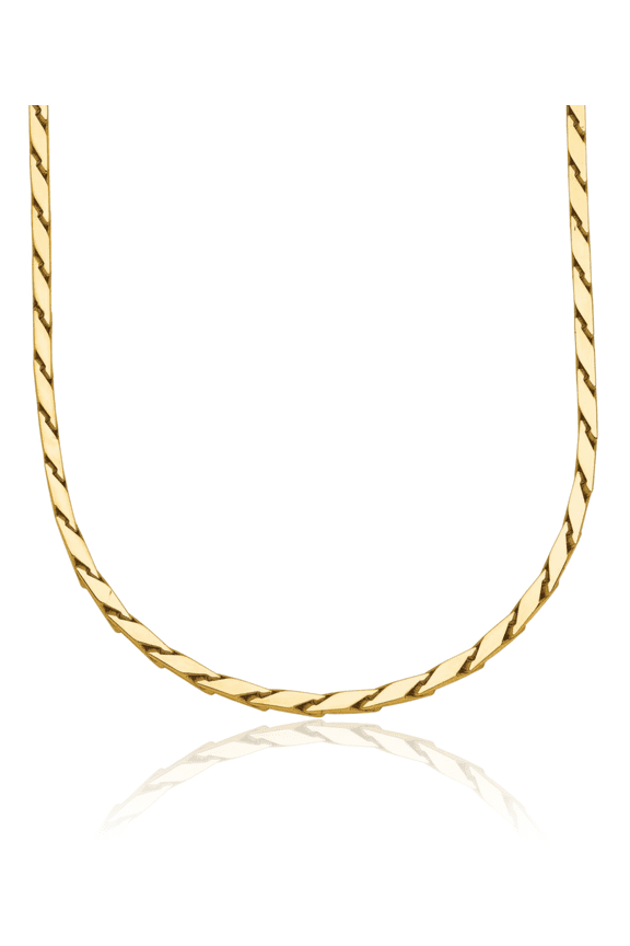 14K Solid Yellow Gold Link Chain Necklace