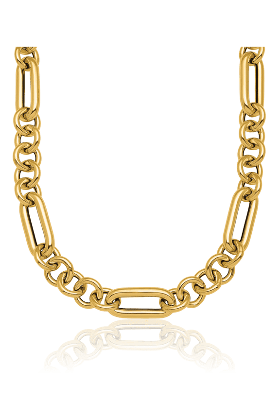 14K Solid Yellow Gold Link Chain Necklace