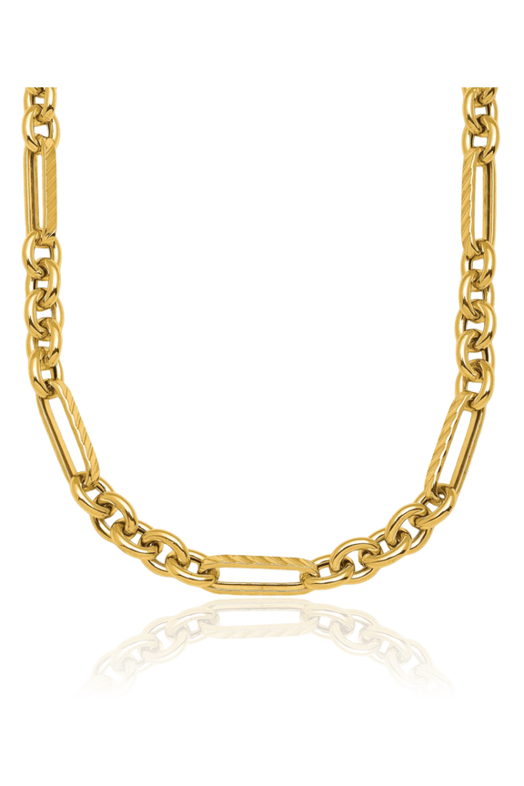 14K Solid Yellow Gold Link Chain Necklace