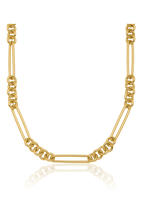 14K Solid Yellow Gold Link Chain Necklace
