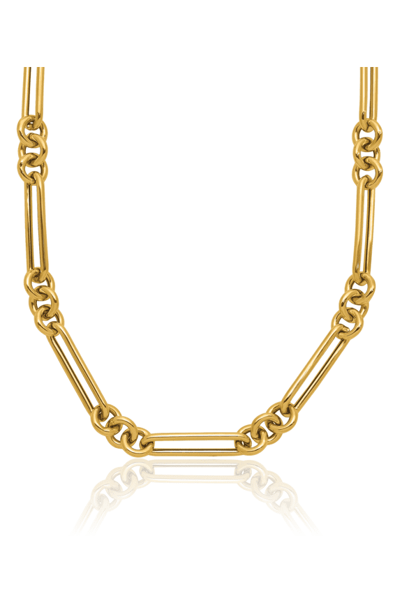 14K Solid Yellow Gold Link Chain Necklace