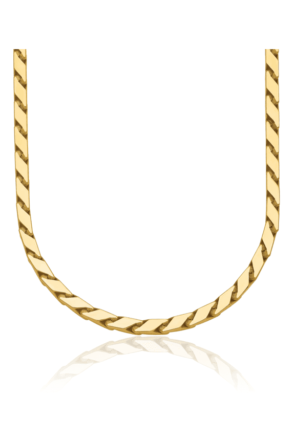 14K Solid Yellow Gold Link Chain Necklace