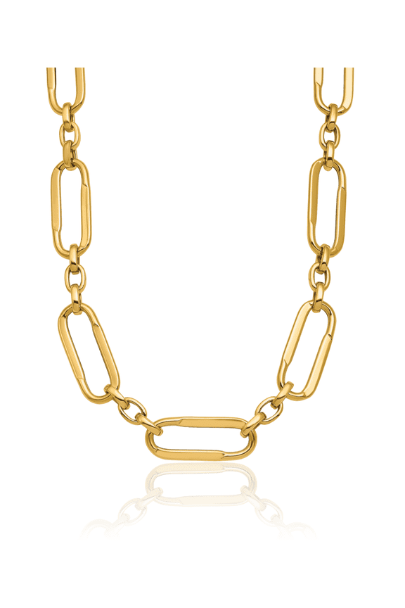 14K Solid Yellow Gold Link Necklace Chain