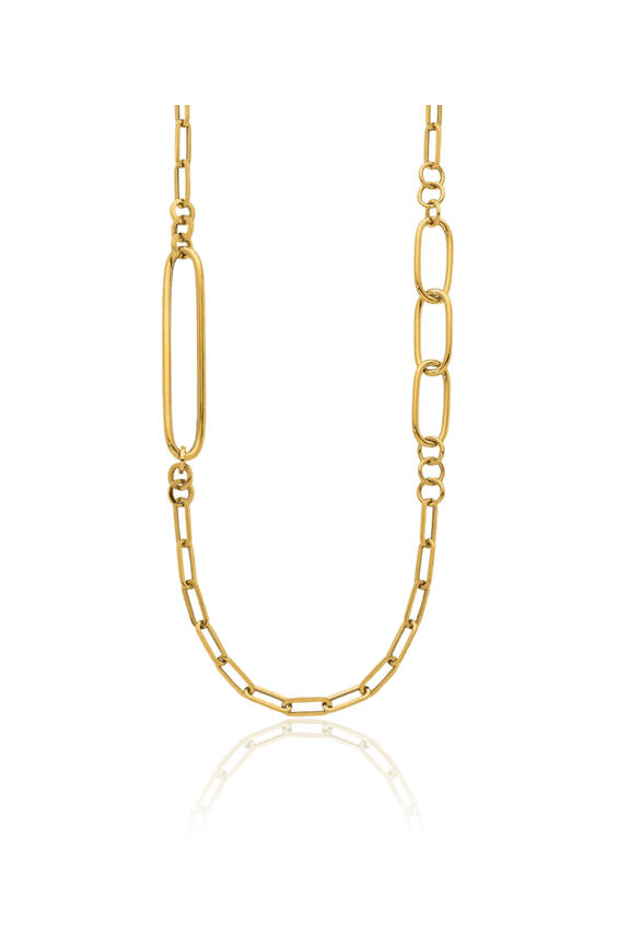 14K Solid Yellow Gold Link Necklace Chain