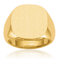 thumbnail image 1 of 14K Solid Yellow Gold Mens Custom Engraved Signet Ring Handmade Personalized Monogram Initial Letter Band, 1 of 9