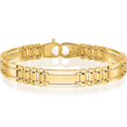 thumbnail image 1 of 14K Solid Yellow Gold Mens Link Chain Bracelet, 1 of 5
