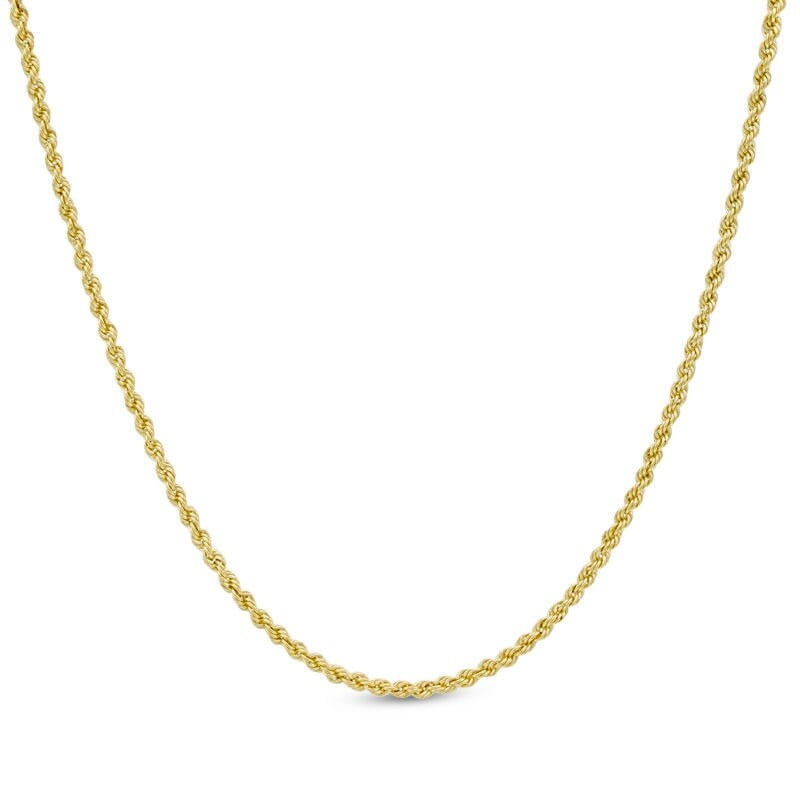 14K Solid Yellow Gold Necklace Rope Chain 14 16 18 Bahrain Ubuy
