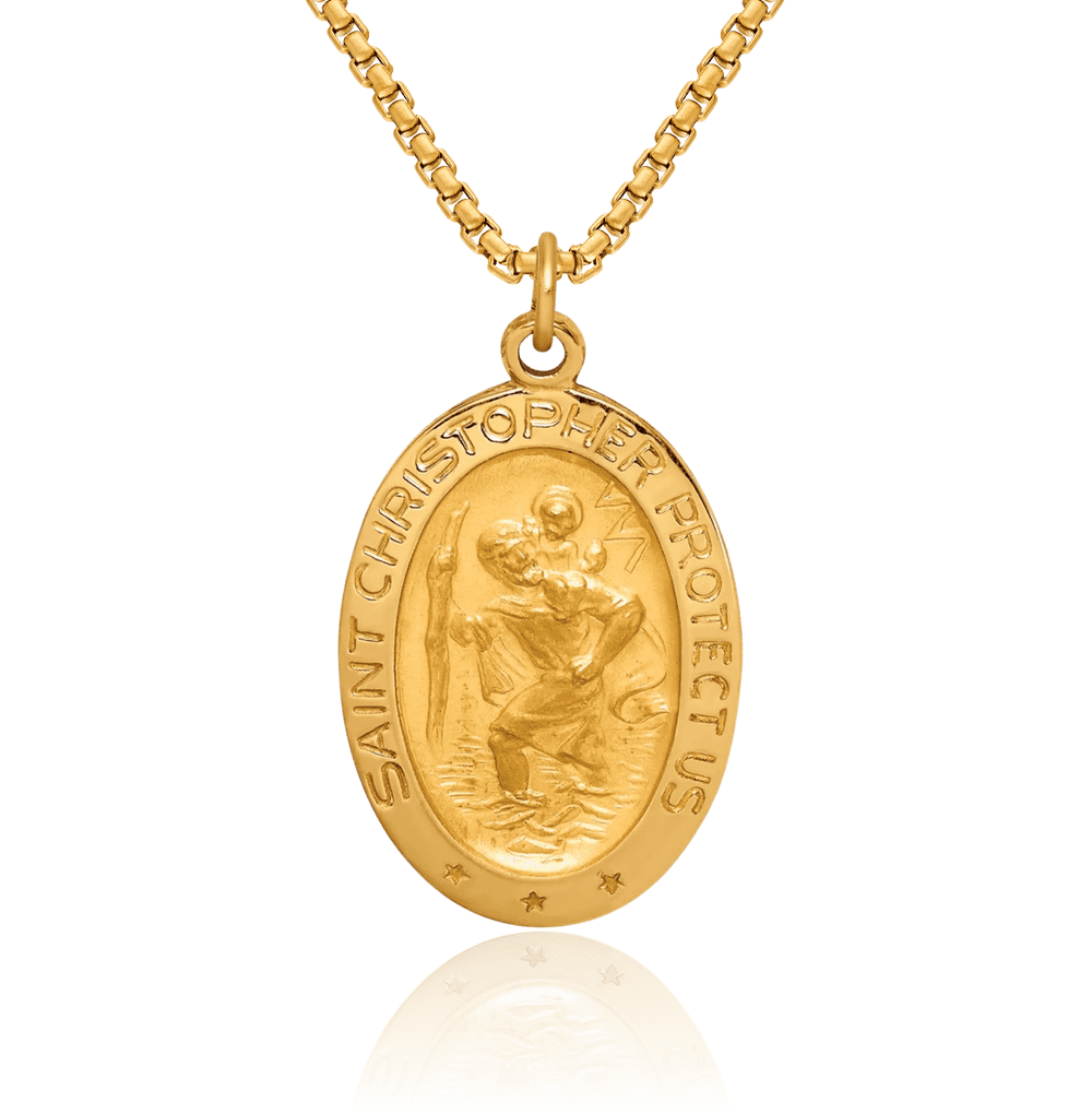 3/4" Saint Michael & Guardian Angel Medal - Silver Tone, Made In Italy, With Jump Ring