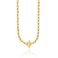 thumbnail image 1 of 14K Solid Yellow Gold Paperclip Cable Rolo Link Chain Belcher Necklace Toggle Clasp, 1 of 8