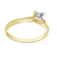 thumbnail image 1 of 14K Solid Yellow Gold Princess Cut (0.25 Cttw) White Natural Diamond Solitaire Engagement Wedding Ring, 1 of 1