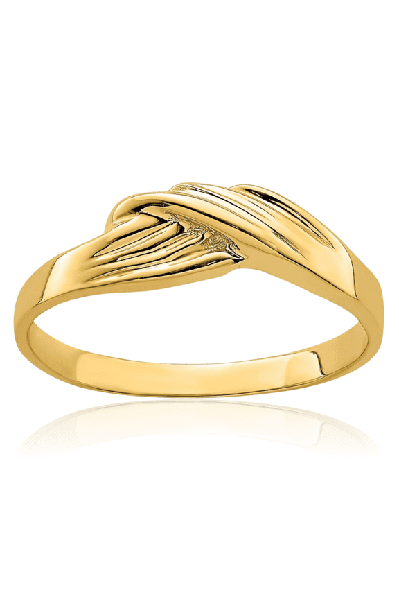 14K Solid Yellow Gold Statement Ring