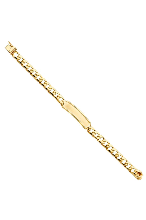14K Stamp Cuban Link Baby ID Bracelet - 6"