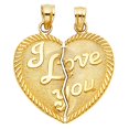 thumbnail image 1 of 14K Teamo Heart 2 Piece Pendant, 1 of 1
