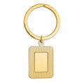 thumbnail image 1 of 14K Textured Rectangle Disc Key Ring, 1 of 1