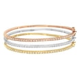 thumbnail image 1 of 14K Tri-Color Gold 3/4ct TDW Diamond Stackable Bangle Set (H-I,I2-I3), 1 of 6