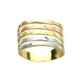 thumbnail image 1 of 14K Tri Color Gold 4mm  Band Ring (Size 6 to 10), 7, 1 of 3