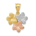 thumbnail image 1 of 14K Tri-Color Gold Charm Pendant Flower, 1 of 4