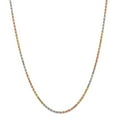 thumbnail image 1 of 14K Tri-Color Gold bracelet Rope chain Diamond-cut 18 in 2.9 mm, 1 of 5