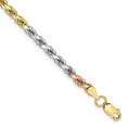 thumbnail image 1 of 14K Tri-color 4 mm D-C Rope Chain, 1 of 1