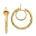 thumbnail image 1 of 14K Twisted Non-pierced Hoop Earrings 14k Yellow Gold Earrings, 1 of 1