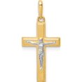 thumbnail image 1 of 14K Two-Tone Crucifix Pendant (21 X 10) Made In Vietnam -Jewelry By Sweet Pea, 1 of 4
