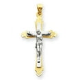 thumbnail image 1 of 14K Two-Tone Crucifix Pendant (46 X 23) Made In United States d32, 1 of 3