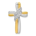 thumbnail image 1 of 14K Two-Tone Diamond Cross Pendant, 1 of 1