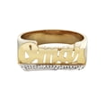 thumbnail image 1 of 14K Two Tone Diamond Cut Gold Name Ring | Appx. 7.3 Grams, 1 of 3