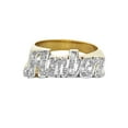 thumbnail image 1 of 14K Two Tone Diamond Cut With Diamonds Gold Name Ring | Appx. 4.2 Grams, 1 of 3