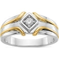 thumbnail image 1 of 14K Two-Tone Diamond Mens Ring (Size 10) Made In India rm5781-016-wya, 1 of 5