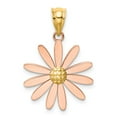 thumbnail image 1 of 14K Two-Tone Gold Charm Pendant 19 mm 18 Rose & Yellow Daisy, 1 of 4