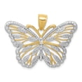 thumbnail image 1 of 14K Two-Tone Gold Charm Pendant 22 mm 34 And Rhodium Butterfly, 1 of 4