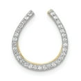 thumbnail image 1 of 14K Two-Tone Gold Charm Pendant Diamond Round & Rhodium 1 6Ct. Horseshoe Slide Chain, 1 of 4