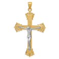 thumbnail image 1 of 14K Two-Tone Gold Charm Pendant Themed 50 mm 28 Crucifix, 1 of 4