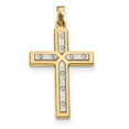 thumbnail image 1 of 14K Two-Tone Gold Charm Pendant Themed Flat Back Satin 36.2 mm 20.12, 1 of 3