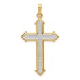 thumbnail image 1 of 14K Two-Tone Gold Charm Pendant Themed White Textured 38.47 mm 21.11, 1 of 3