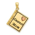 thumbnail image 1 of 14K Two Tone Gold Dearest Mom Book Pendant, 1 of 4