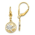 thumbnail image 1 of 14K Two-Tone Gold Earring Drop & Dangle Women'S 29 mm 11, 1 of 3