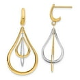 thumbnail image 1 of 14K Two-Tone Gold Earring Drop & Dangle Women'S 38 mm 18, 1 of 3