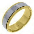 thumbnail image 1 of 14K Two-Tone Gold Men's Wedding Band 7mm High Gloss, 1 of 1