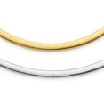 thumbnail image 1 of 14K Two-Tone Gold Omega Chain Necklace Lt Reversible 5 mm w/extender 18 inch, 1 of 3