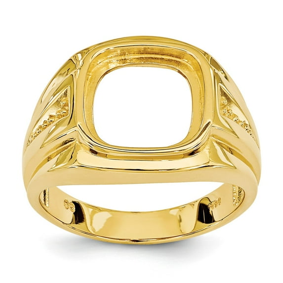 14K Two-Tone Gold Ring Band 4 to 13 mm (tapered)