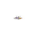 thumbnail image 1 of 14K Two-Tone Gold Ring Band Mother's & Family Yellow Semi Mount Diamond center Stone Mounting 8 mm, 1 of 4