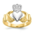 thumbnail image 1 of 14K Two-Tone Gold Ring Band Themed Men's Mens Claddagh, Size 7, 1 of 5