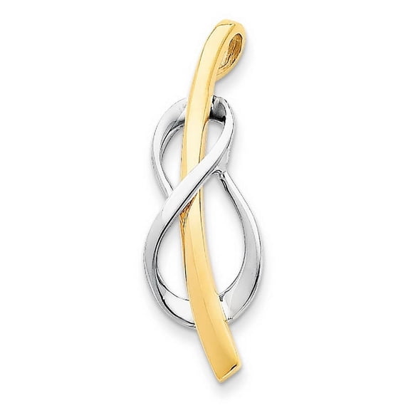 14K Two Tone Gold Slide