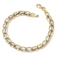 thumbnail image 1 of 14K Two-Tone Gold bracelet Fancy 7.25 in 6 mm Polished Link, 1 of 2