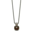 thumbnail image 1 of 14K Two-Tone Gold necklace Gemstone Yellow Smoky Quartz 18 in 2 mm, 1 of 2
